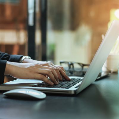 business woman on laptop
