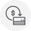 dollar symbol with a circular arrow Icon Annualfee